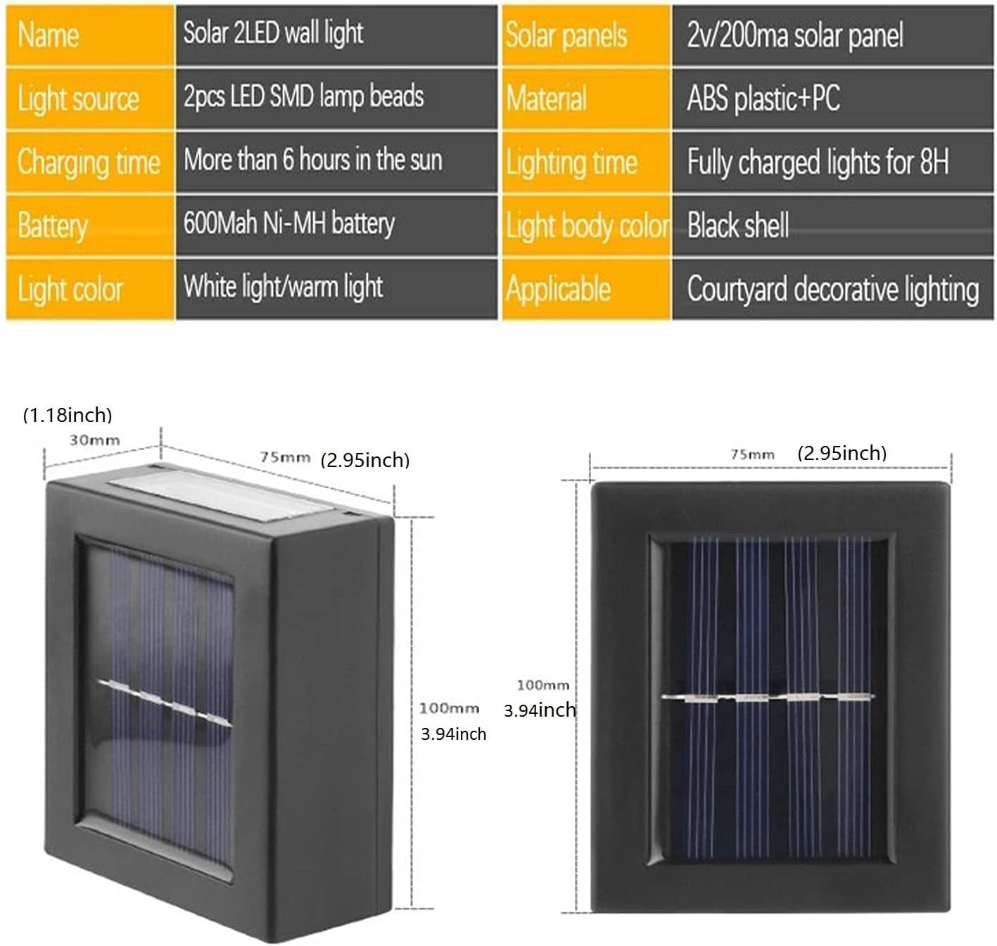 Solar Wall Light : Unique Up And Down Lights