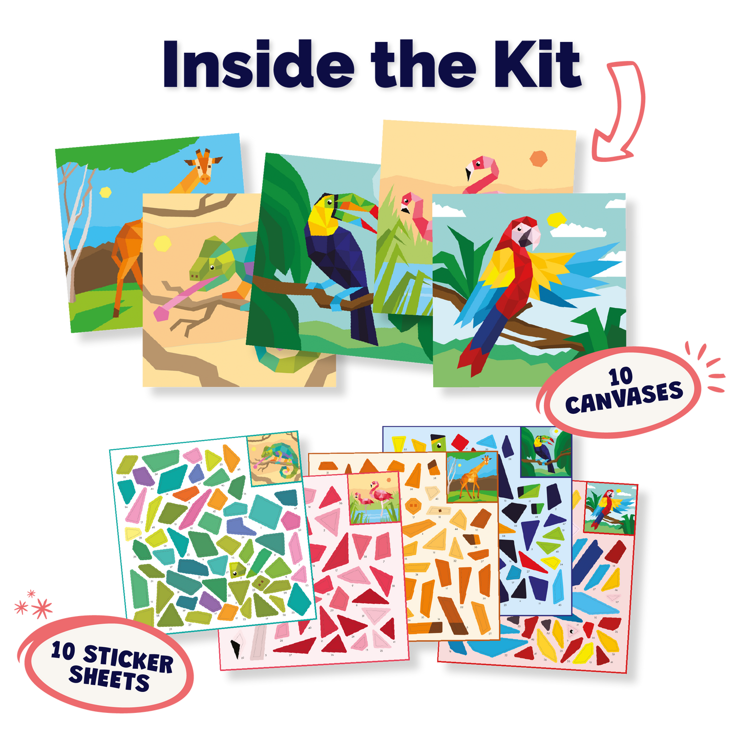 Sticker by Number: Zoo Animals