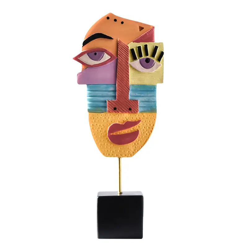 Modern Handcrafted African Art Resin Accents