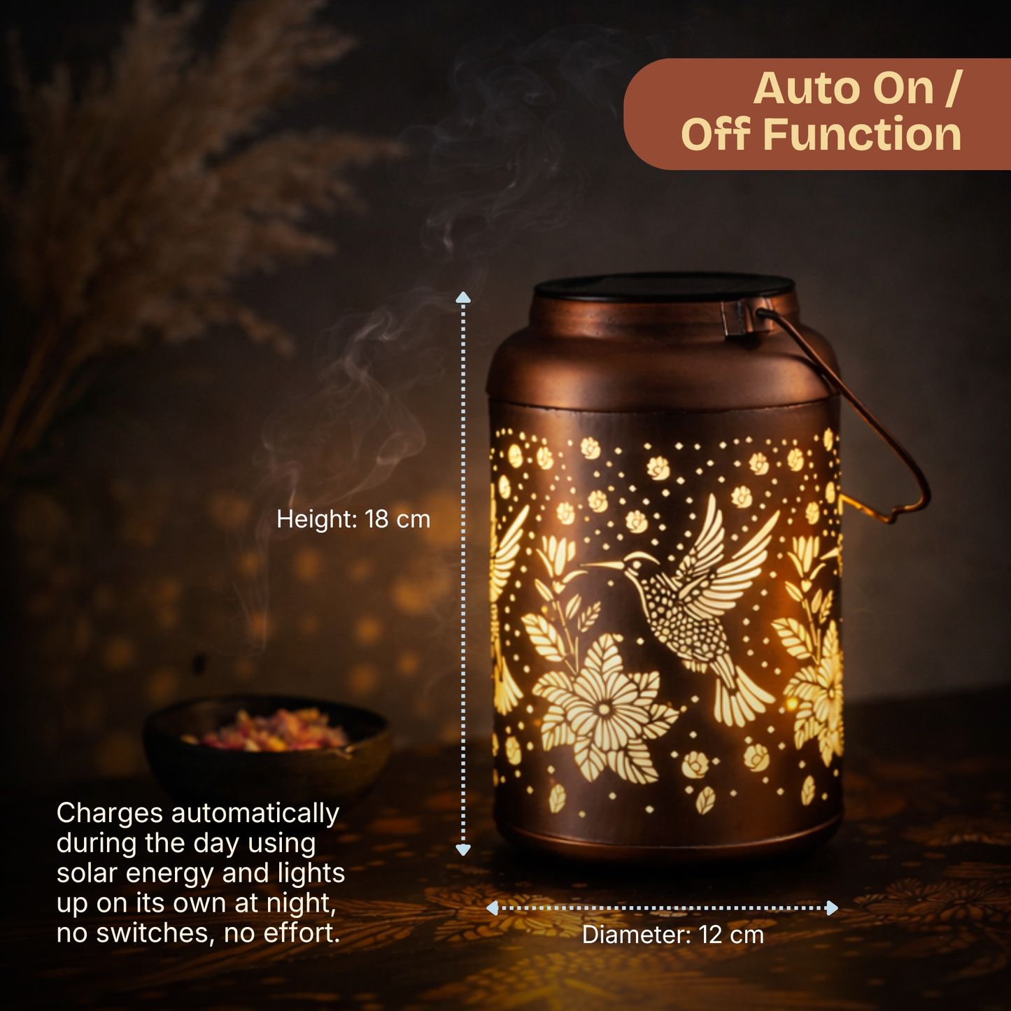 Solar Hummingbird Lantern