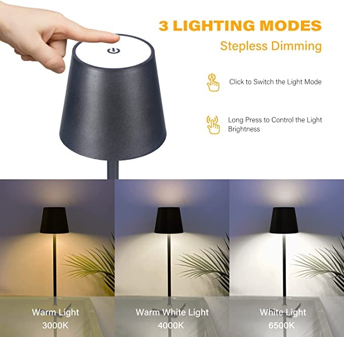 Kyoto Portable Cordless LED Table Lamp