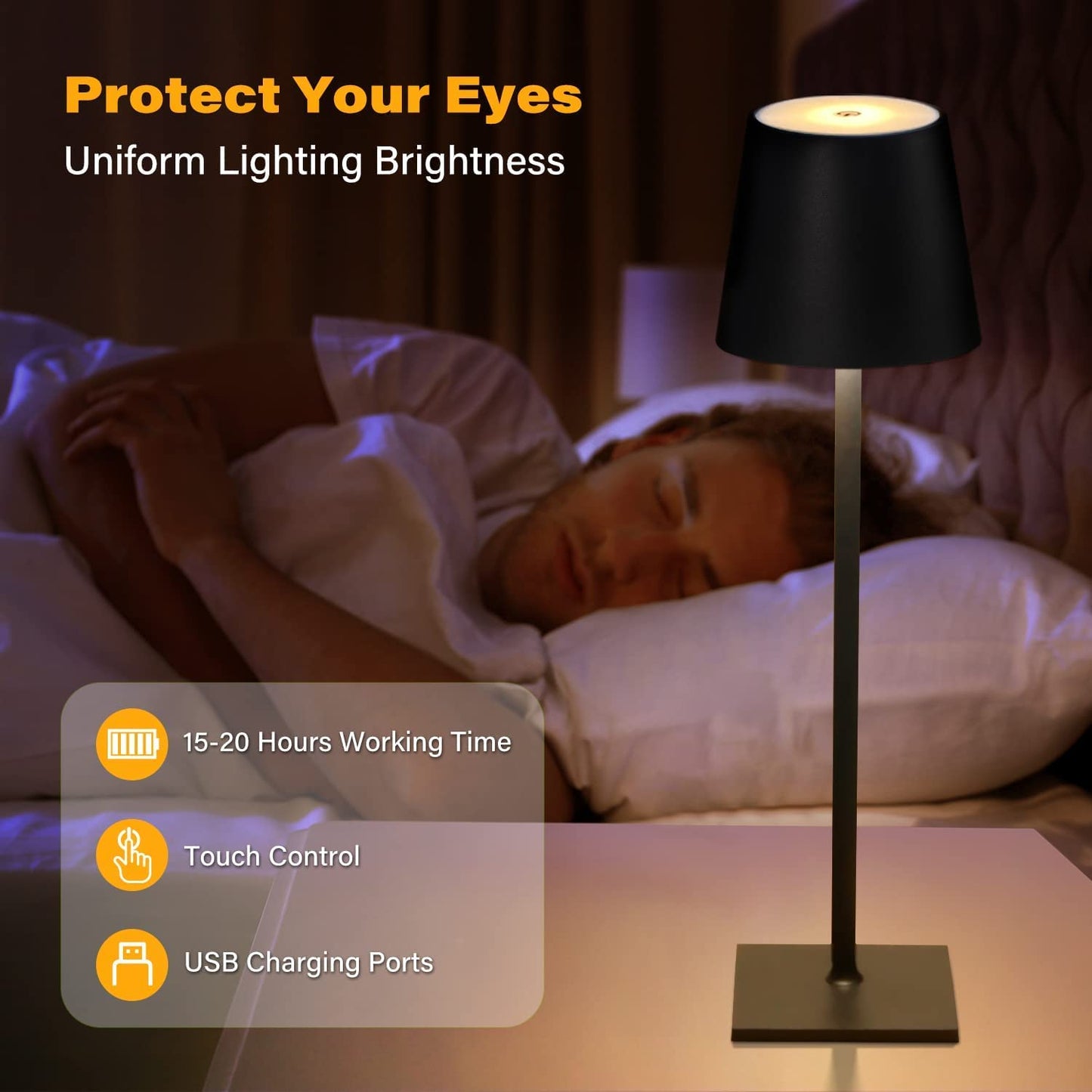Kyoto Portable Cordless LED Table Lamp