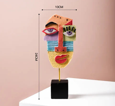 Modern Handcrafted African Art Resin Accents